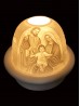 Porcelain Holy Family Candle Dome Light w/Candle Plate